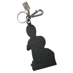 Portachiavi in Pelle con Logo Badge DGFAMILY