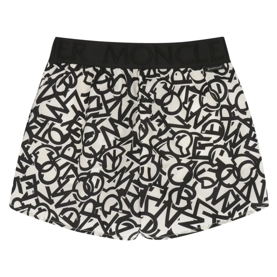 Printed Techno Fabric Shorts