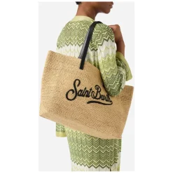 Raffia City Shoulder Bag