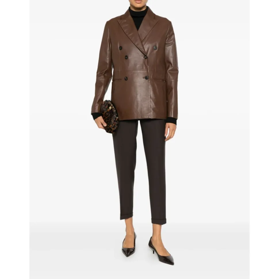 Rosalba Pantaloni elasticizzati orlo con risvolto