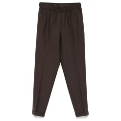 Rosalba Pantaloni elasticizzati orlo con risvolto