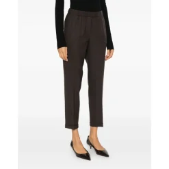 Rosalba Pantaloni elasticizzati orlo con risvolto
