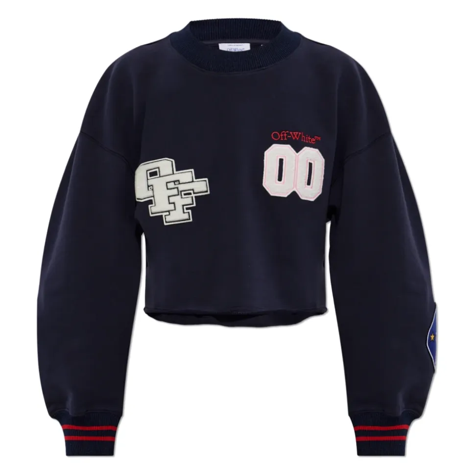 Royal Patch Cropped Sweatshirt