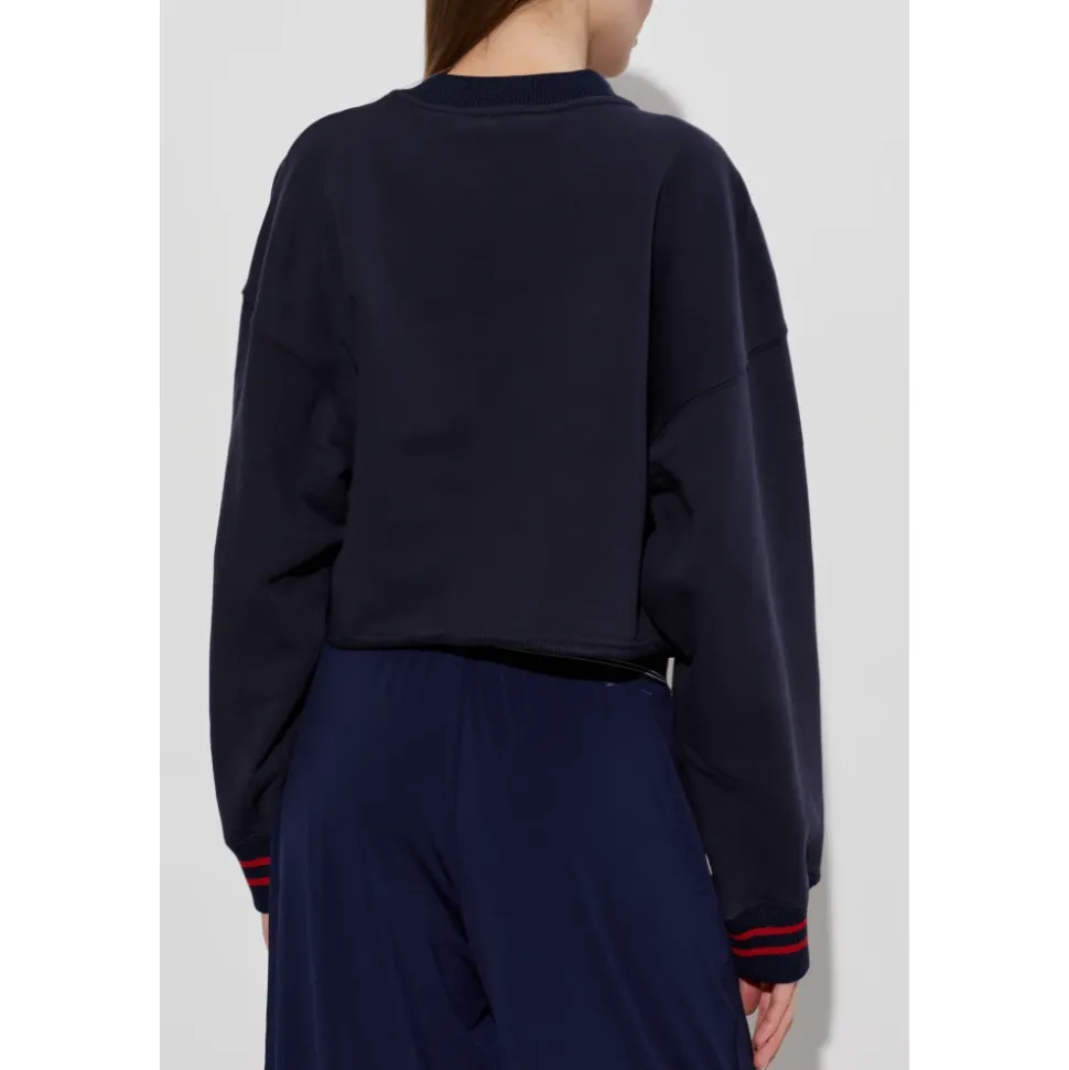 Royal Patch Cropped Sweatshirt