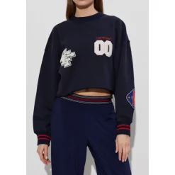Royal Patch Cropped Sweatshirt