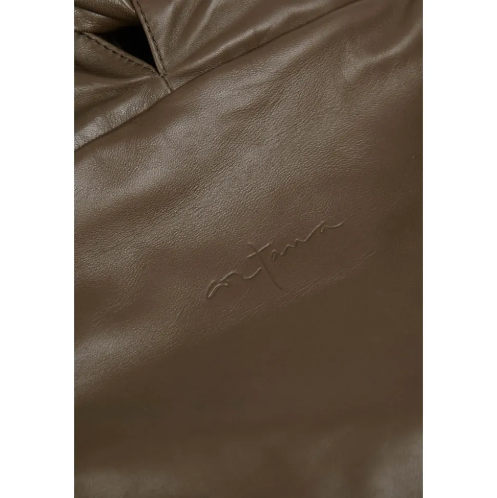 Sack M, borsa media in pelle kaki