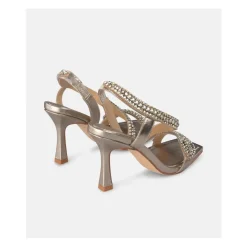 Sandalia con tacco a serpente