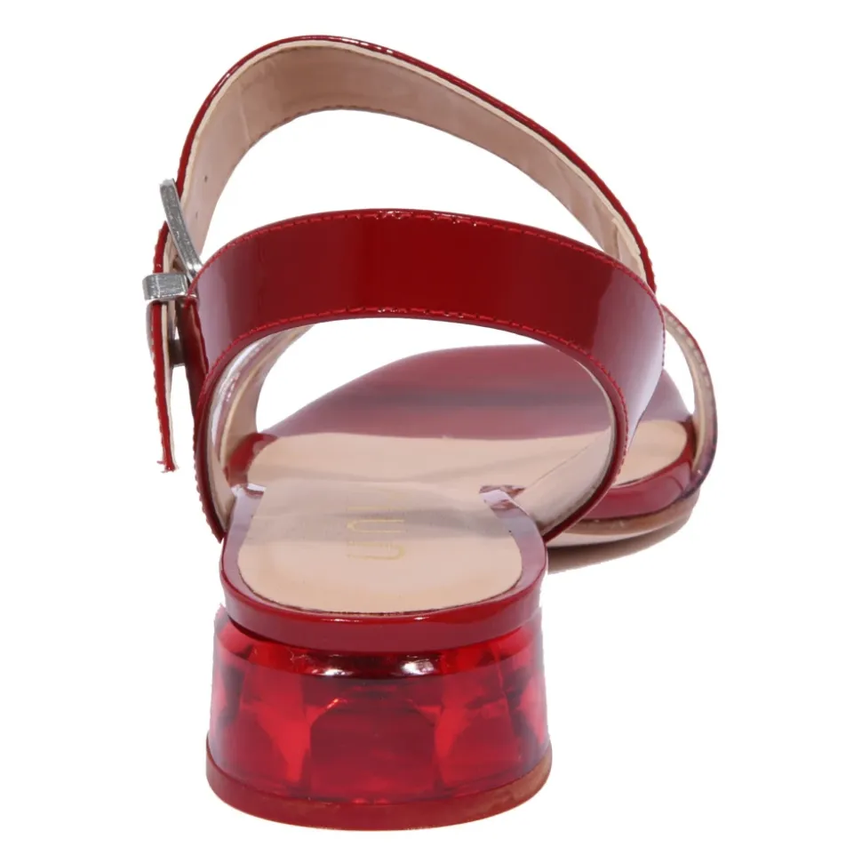 Sandalia in Pelle Lucida Rossa DONOVA Stile