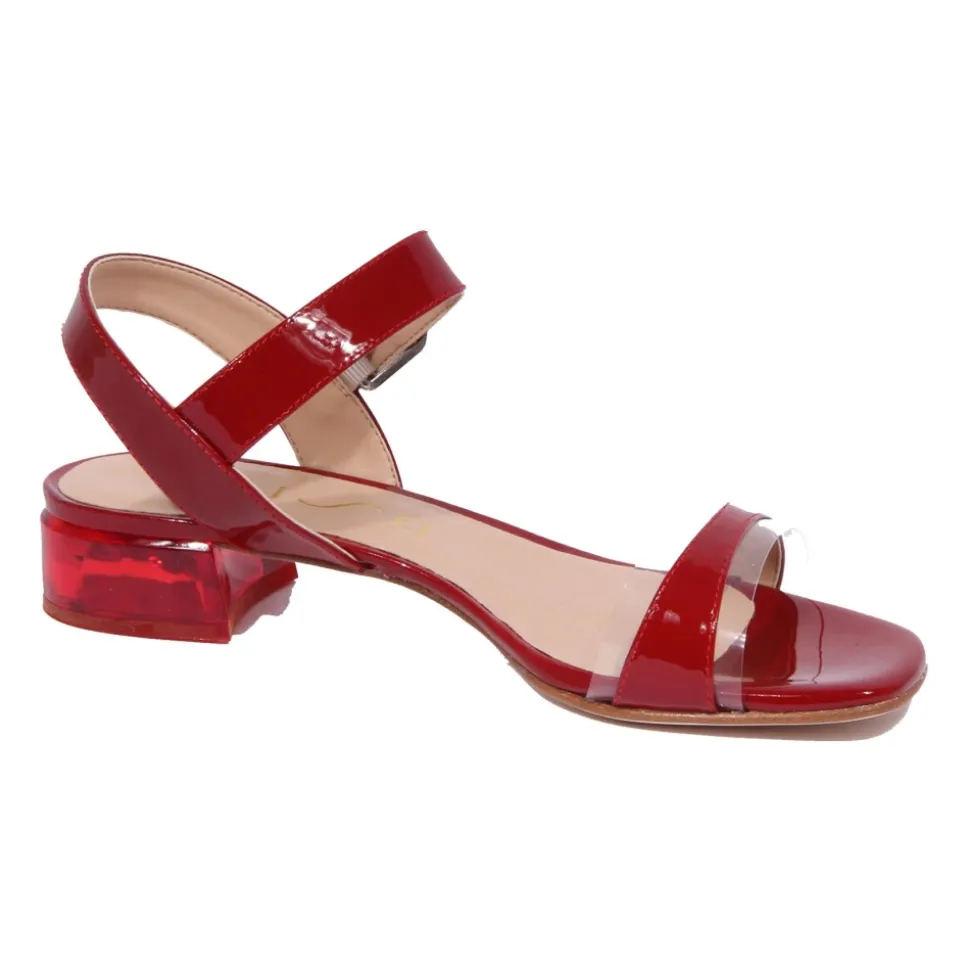 Sandalia in Pelle Lucida Rossa DONOVA Stile