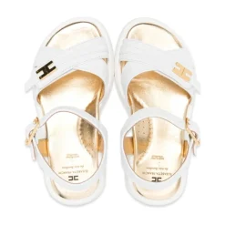 Sandali Bassi in Pelle con Cinturini