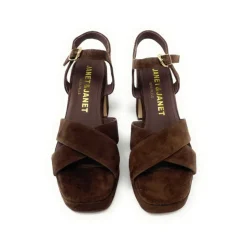 Sandali con plateau e tacco a blocco