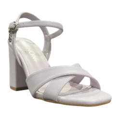 Sandali con tacco alto viola