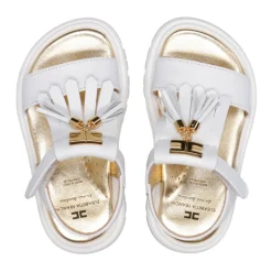 Sandali in pelle con nappine