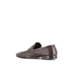 Sandali Mocassino in Pelle Marrone Scuro
