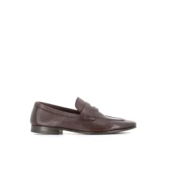 Sandali Mocassino in Pelle Marrone Scuro