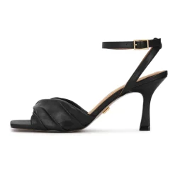 Sandali Stiletto in Pelle con Cinturini Rialzati