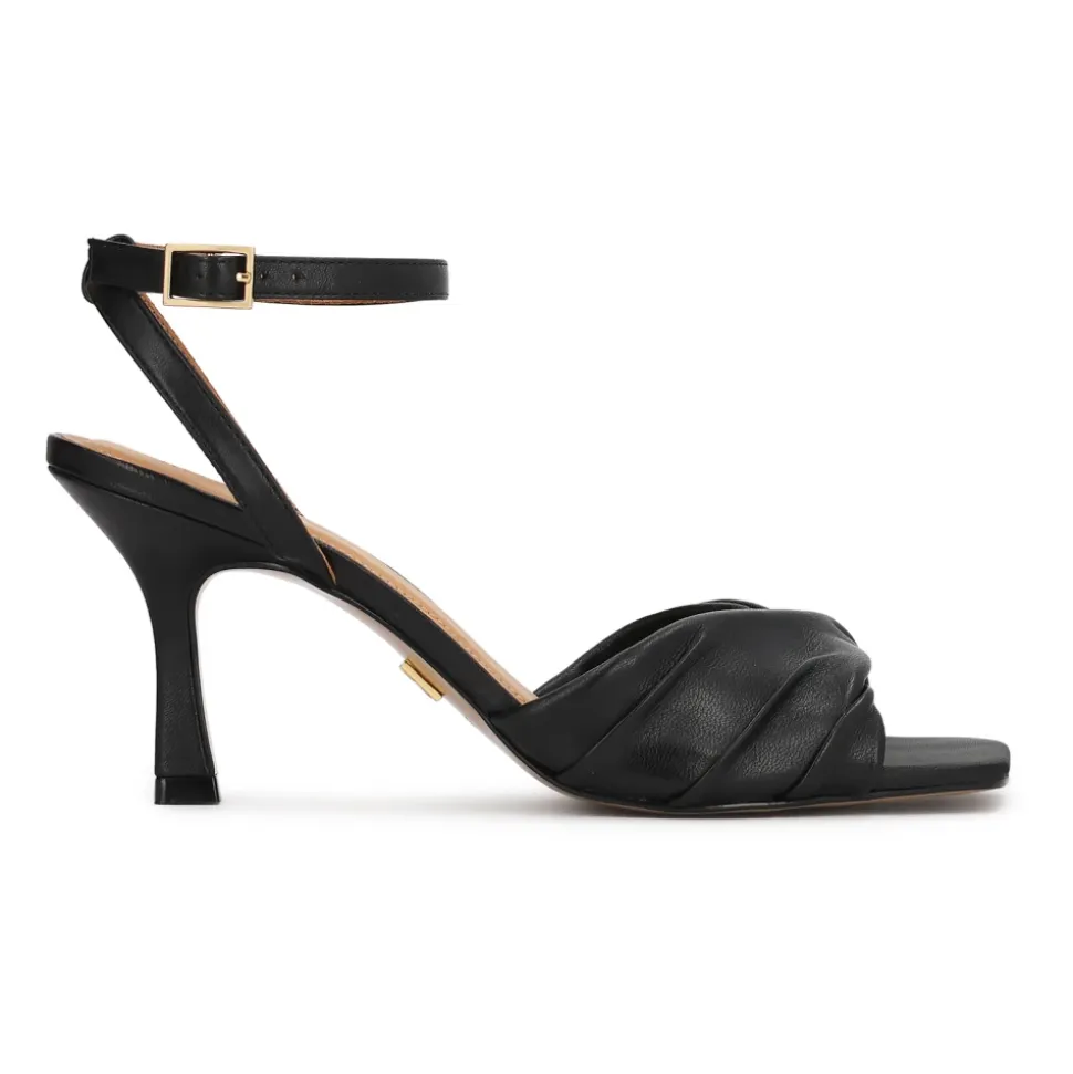 Sandali Stiletto in Pelle con Cinturini Rialzati