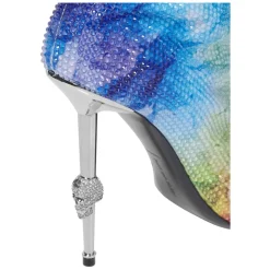 Satin Boots Hi-Heels Overknees Tie Dye