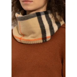 Scaldacollo a scacchi in cashmere