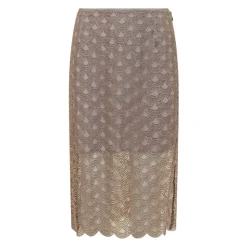 Scallop Sequin Midi Skirt