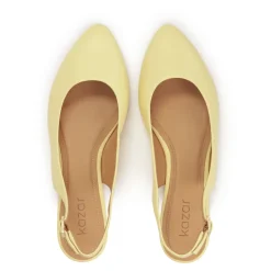 Scarpe basse giallo brillante con tallone scoperto
