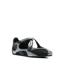 Scarpe basse in seta e nylon nere