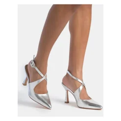 Scarpe con cinturino intrecciato con tacco