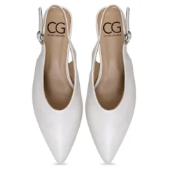 Scarpe con Tacco a Spillo Slingback Minimaliste - Bianche