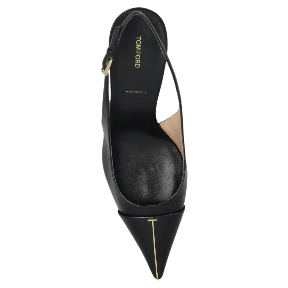 Scarpe con tacco in pelle
