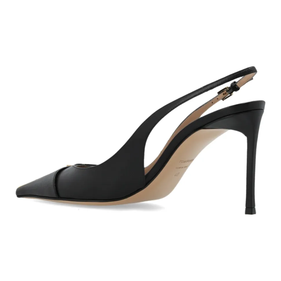 Scarpe con tacco in pelle