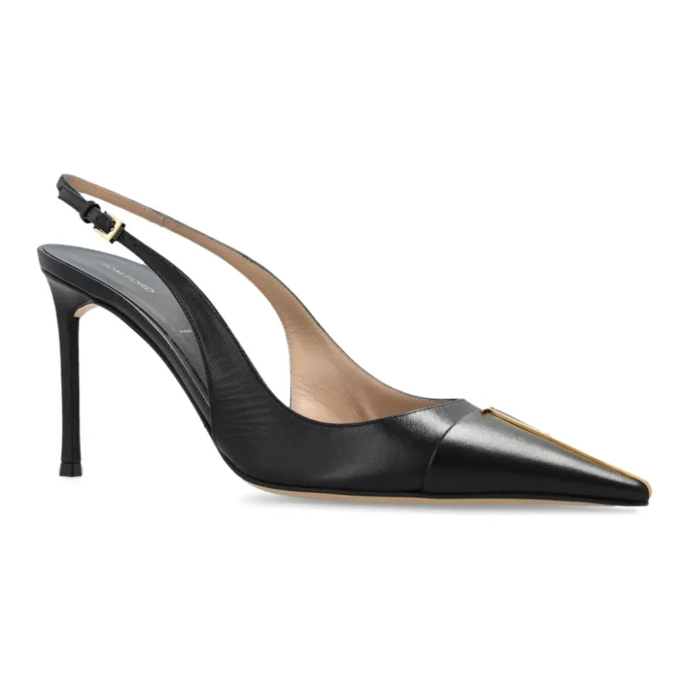 Scarpe con tacco in pelle