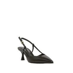 Scarpe con tacco in pelle nera
