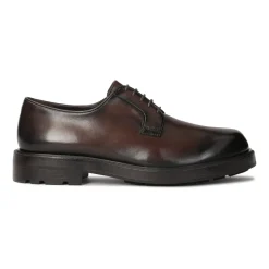 Scarpe derby marroni in pelle naturale