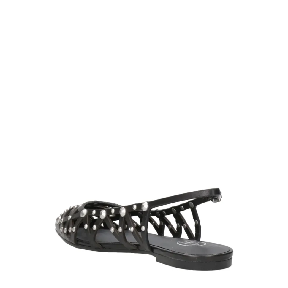 Scarpe in Pelle con Borchie e Cut-Out