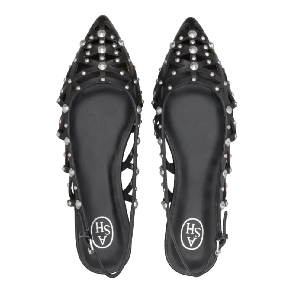 Scarpe in Pelle con Borchie e Cut-Out