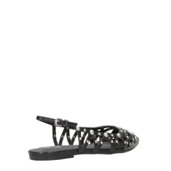 Scarpe in Pelle con Borchie e Cut-Out