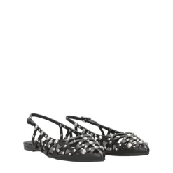 Scarpe in Pelle con Borchie e Cut-Out