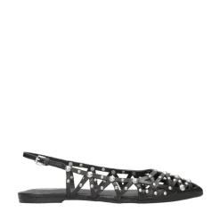 Scarpe in Pelle con Borchie e Cut-Out