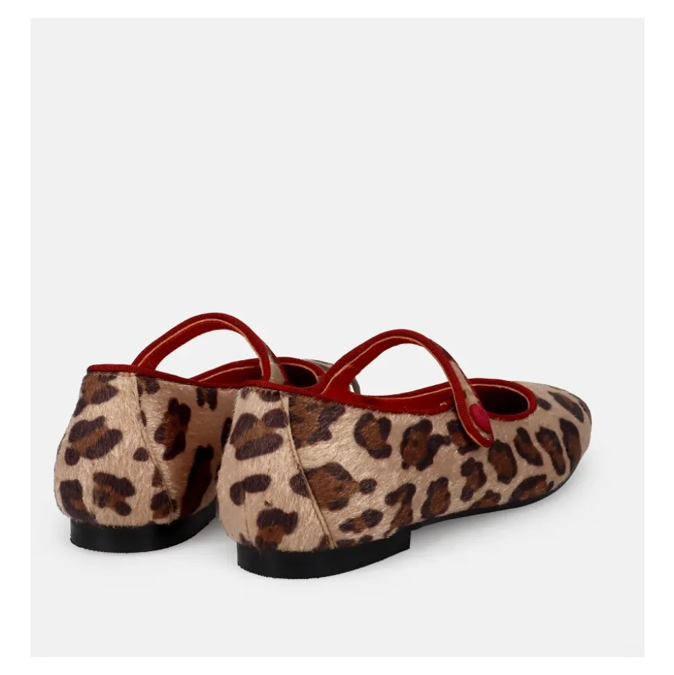 Scarpe Mary Jane Piatte Maculate