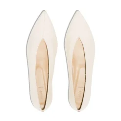 Scarpe piatte stampa serpente bianco crema