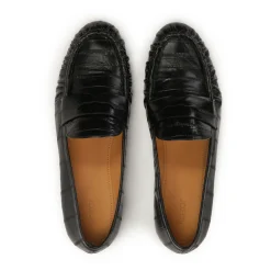 Scarpe slip-on in pelle stampata