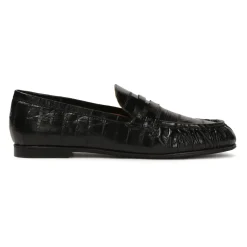 Scarpe slip-on in pelle stampata