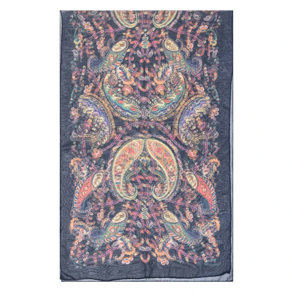 Sciarpa di Seta con Stampa Paisley