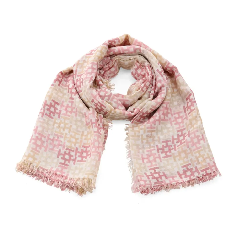 Sciarpa quadrata in cashmere e seta