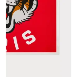Sciarpa Rossa in Seta Lucky Tiger