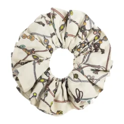 Scrunchie in Twill di Seta Stampata