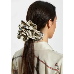 Scrunchie in Twill di Seta Stampata