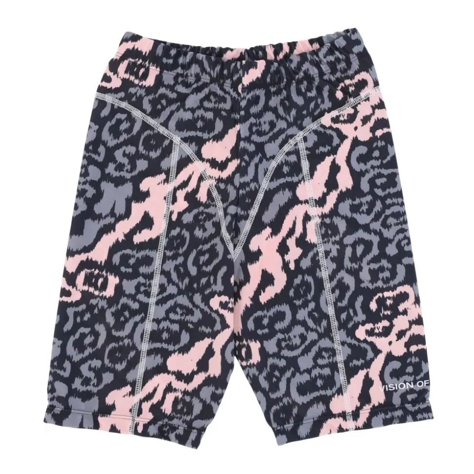 Shorts Ciclismo Leopardati Rosa/Grigio