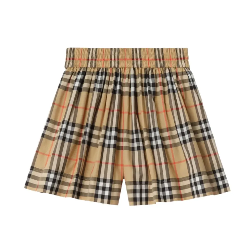 Shorts in cotone con motivo a quadri