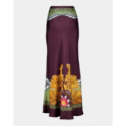 Sleek Placée Silk Maxi Skirt